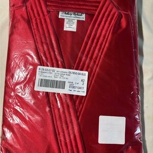 Vintage Red Satin Robe XL nip